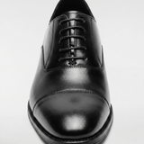 Men's Leather Oxford Shoes - Black - Rully Official