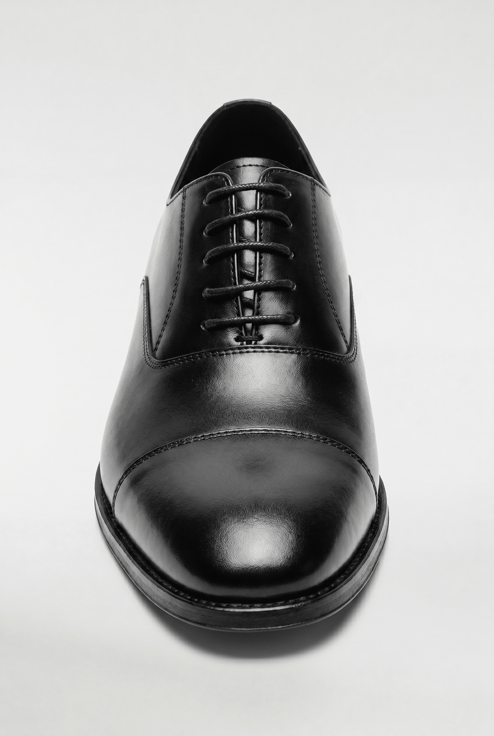 Men's Leather Oxford Shoes - Black - Rully Official