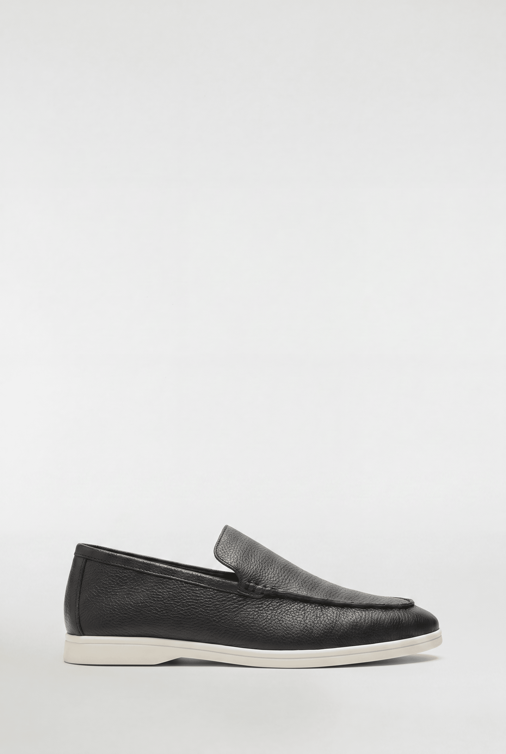 Men's Leather Apron Toe Loafers - Dark Olive - Rully Official