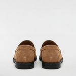 Men's Suede Penny Loafers - Caramel - Rully Official
