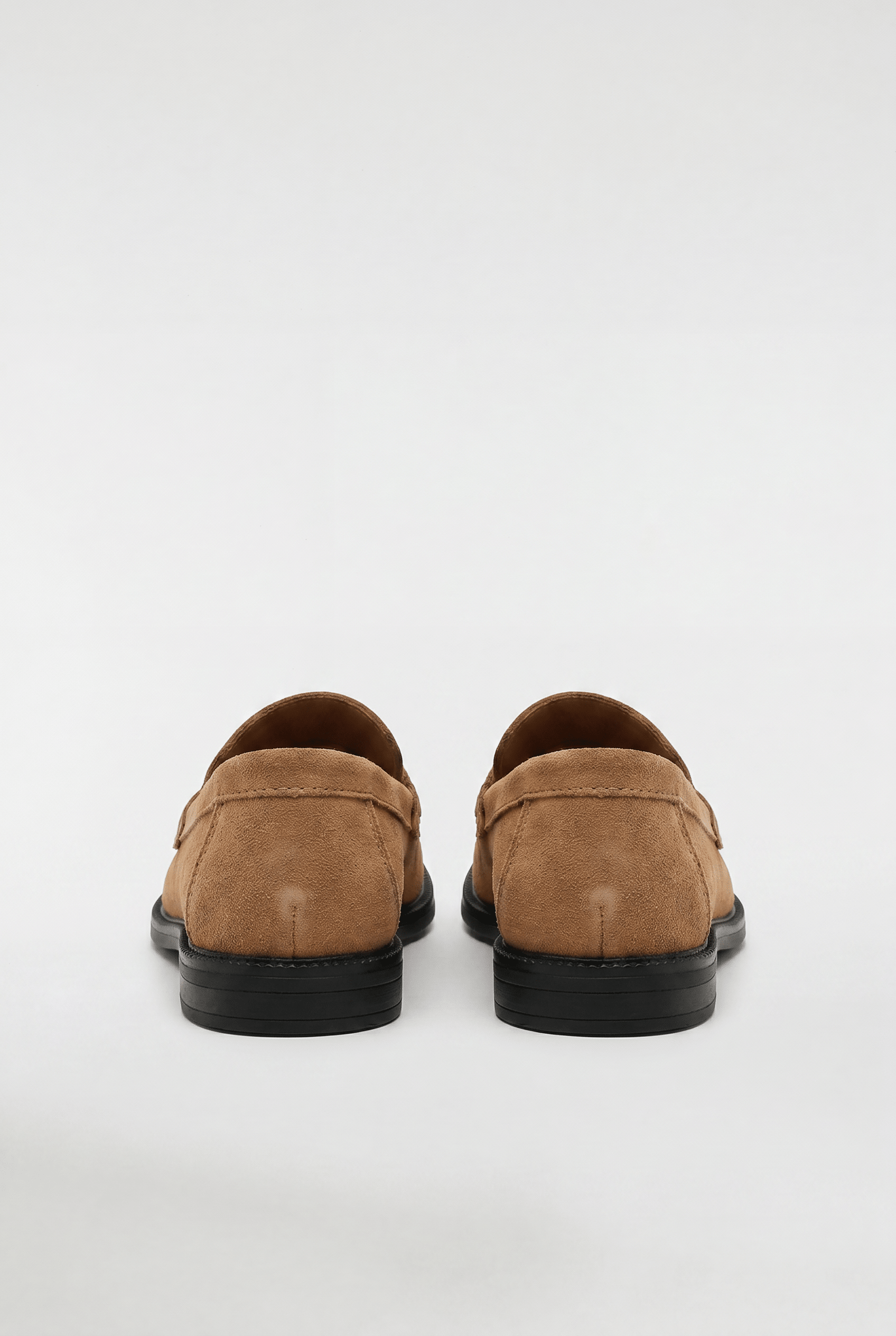 Men's Suede Penny Loafers - Caramel - Rully Official
