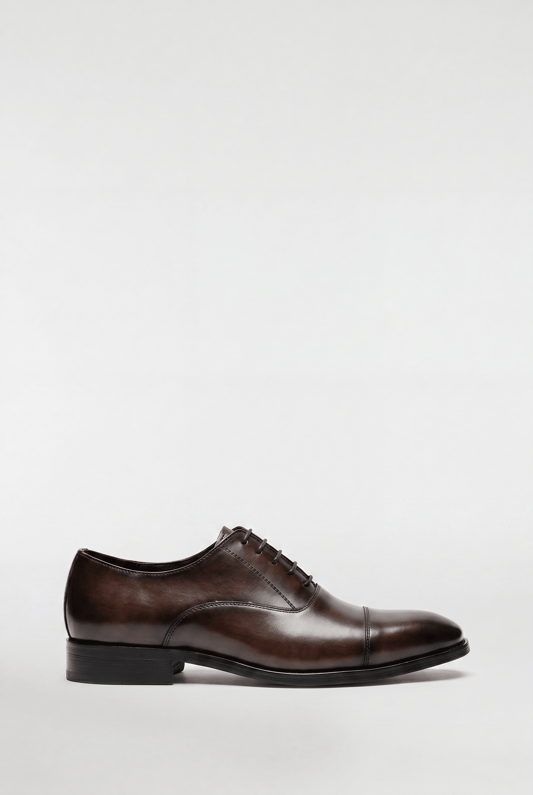 Men's Leather Oxford Shoes - Brown - Rully Official