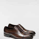 Men's Leather Oxford Shoes - Brown - Rully Official