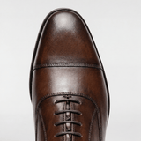 Men's Leather Oxford Shoes - Brown - Rully Official