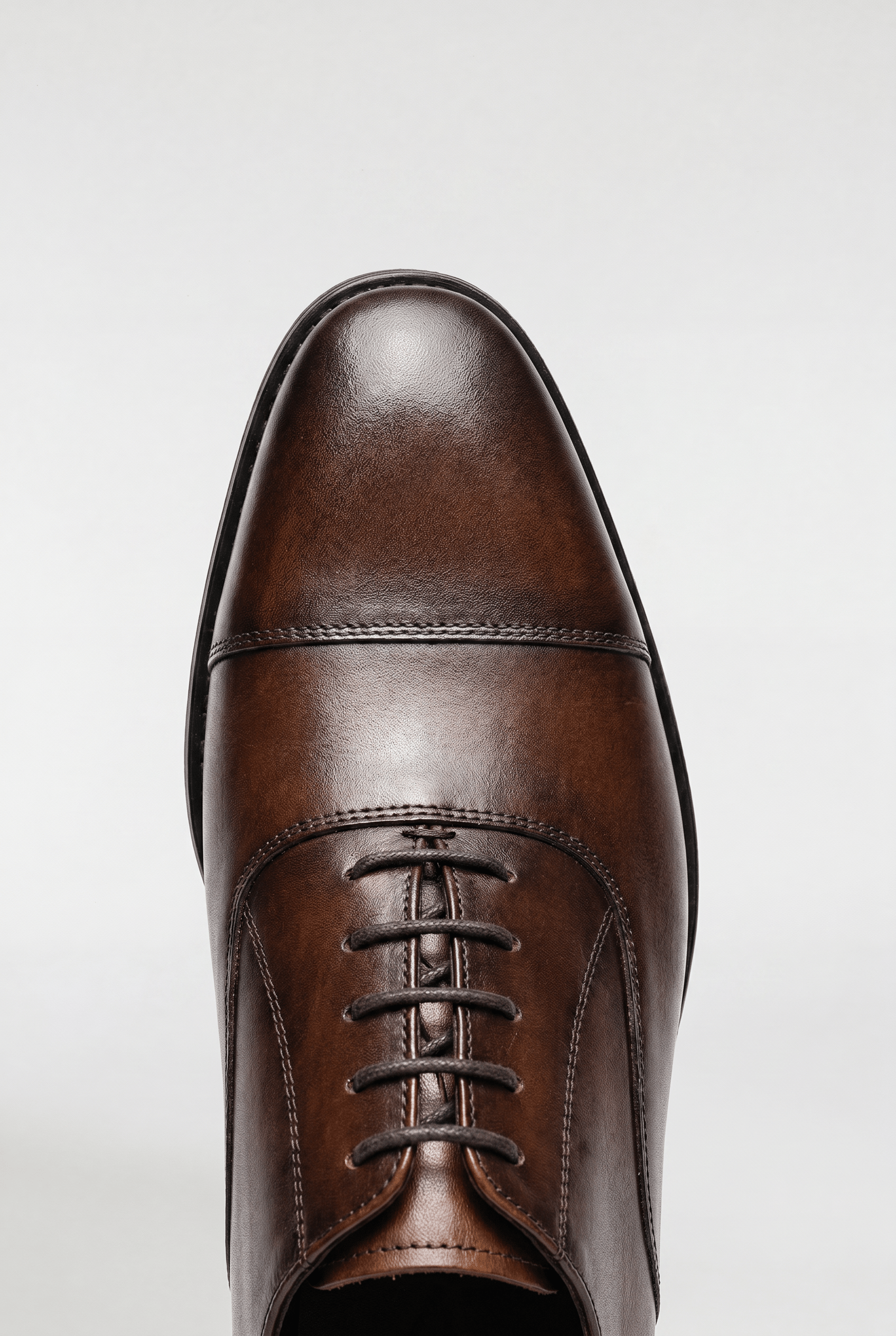 Men's Leather Oxford Shoes - Brown - Rully Official