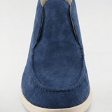 Men's High-Top Suede Loafers - Navy - Rully Official
