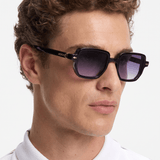 Men’s Sunglasses — Aspen - Black Frame | Purple Gradient Lens - Rully Official