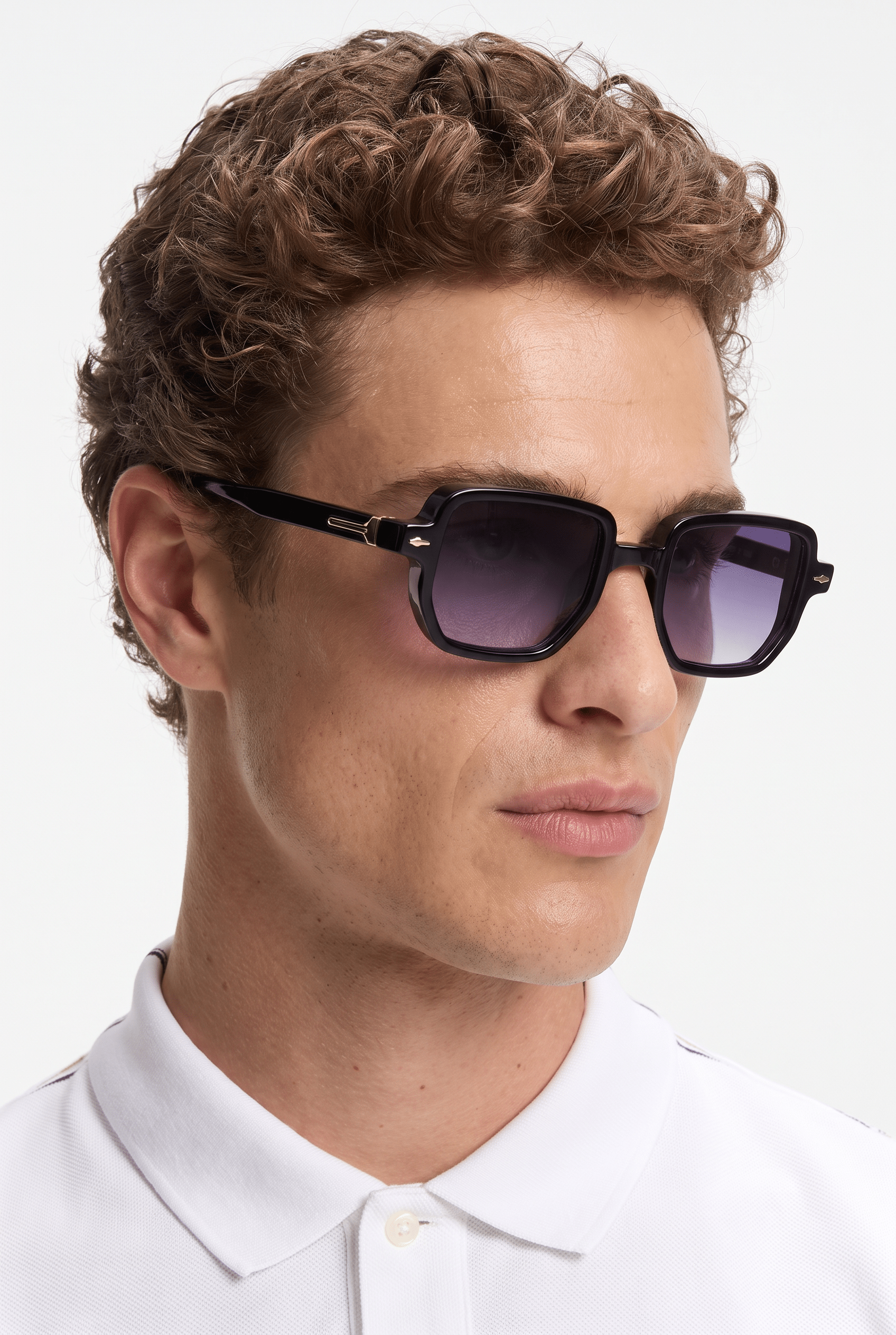 Men’s Sunglasses — Aspen - Black Frame | Purple Gradient Lens - Rully Official