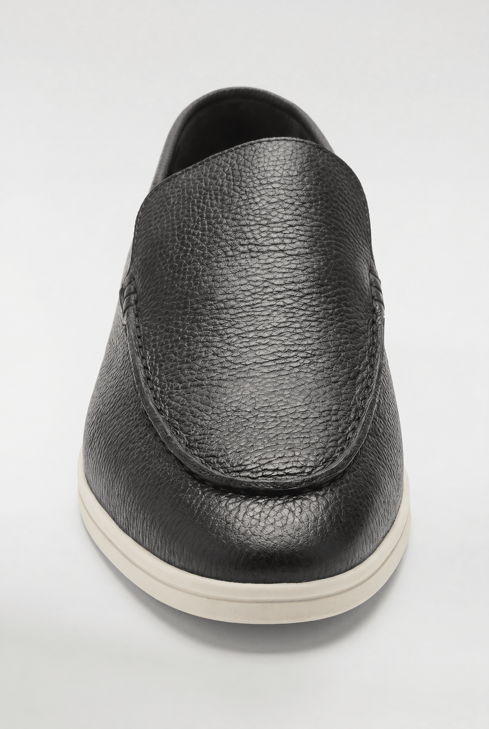 Men's Leather Apron Toe Loafers - Dark Olive - Rully Official