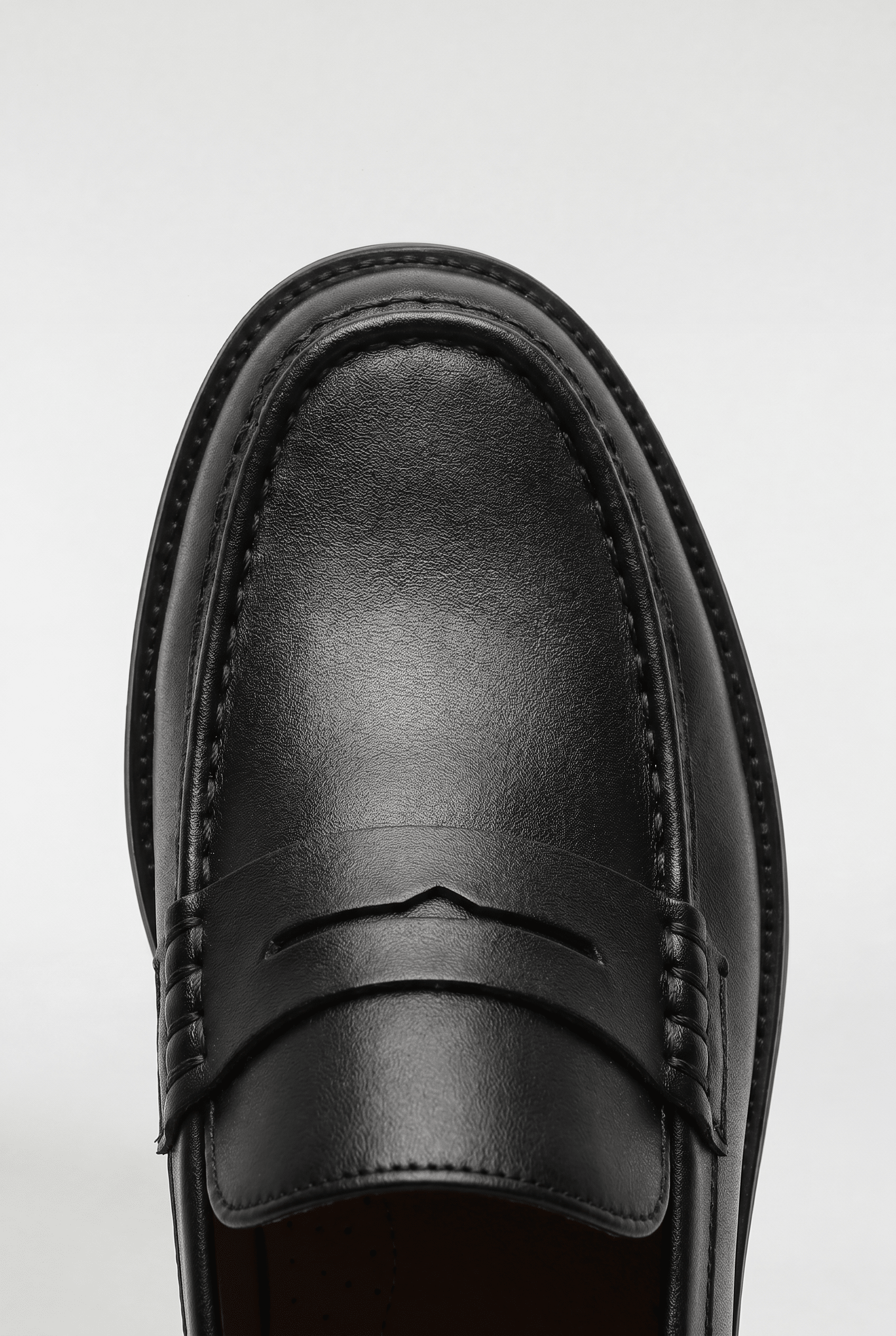 Men's Leather Penny Loafers - Black - Rully Official