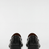 Men's Leather Penny Loafers - Black - Rully Official